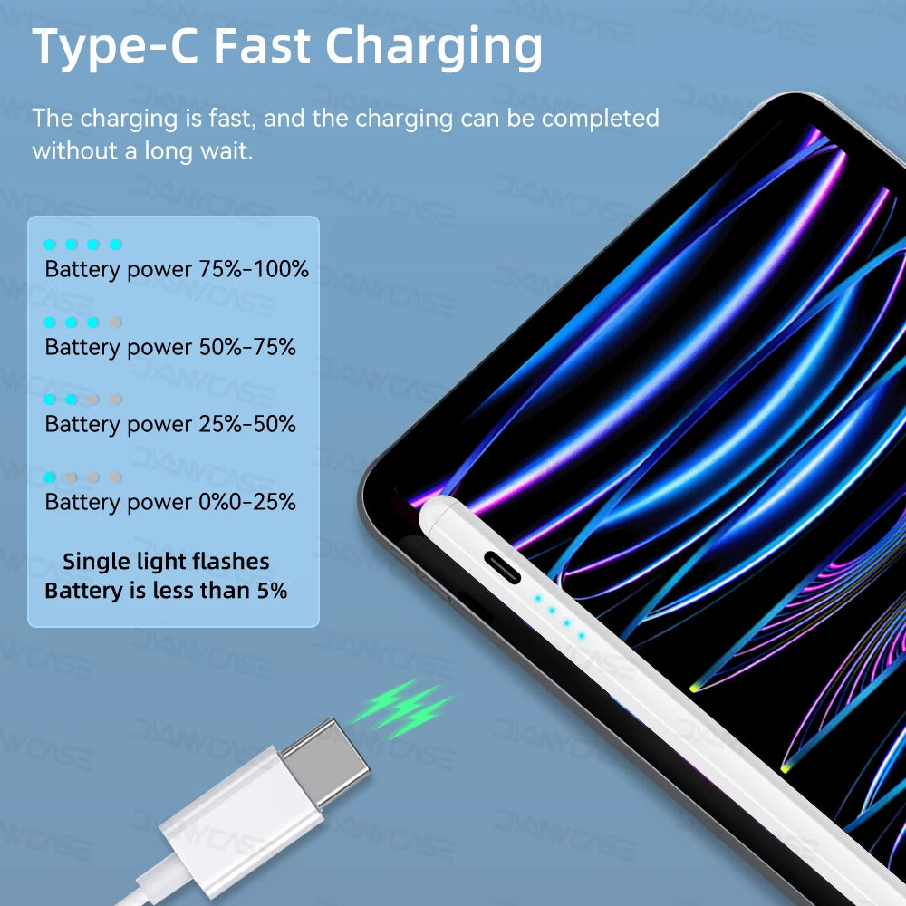 Revolutionary iPad Pencil 2025 M3 Stylus Pen with Palm Rejection - Perfect for iPad Pro 11, 12.9, and Mini Models
