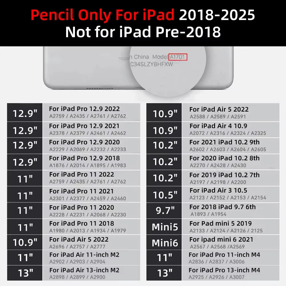 Revolutionary iPad Pencil 2025 M3 Stylus Pen with Palm Rejection - Perfect for iPad Pro 11, 12.9, and Mini Models